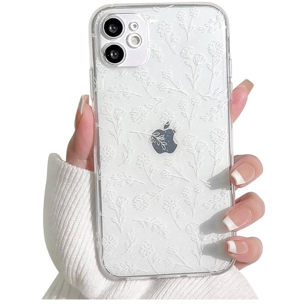 iPhone 12 White Floral Case